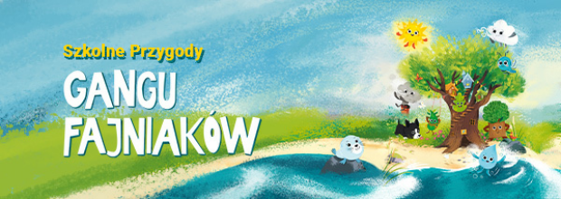 Kolorowe logo konkursu"Szkolne przygody Gangu Fajniaków".